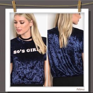 🆑 1 LEFT! Retro Vintage 80’s Velvet Top